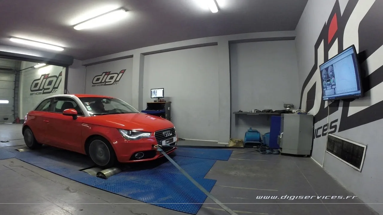 Audi A1 1.4 TFSI 122cv DSG Reprogrammation Moteur FLEX @ 134cv Digiservices Paris 77 Dyno