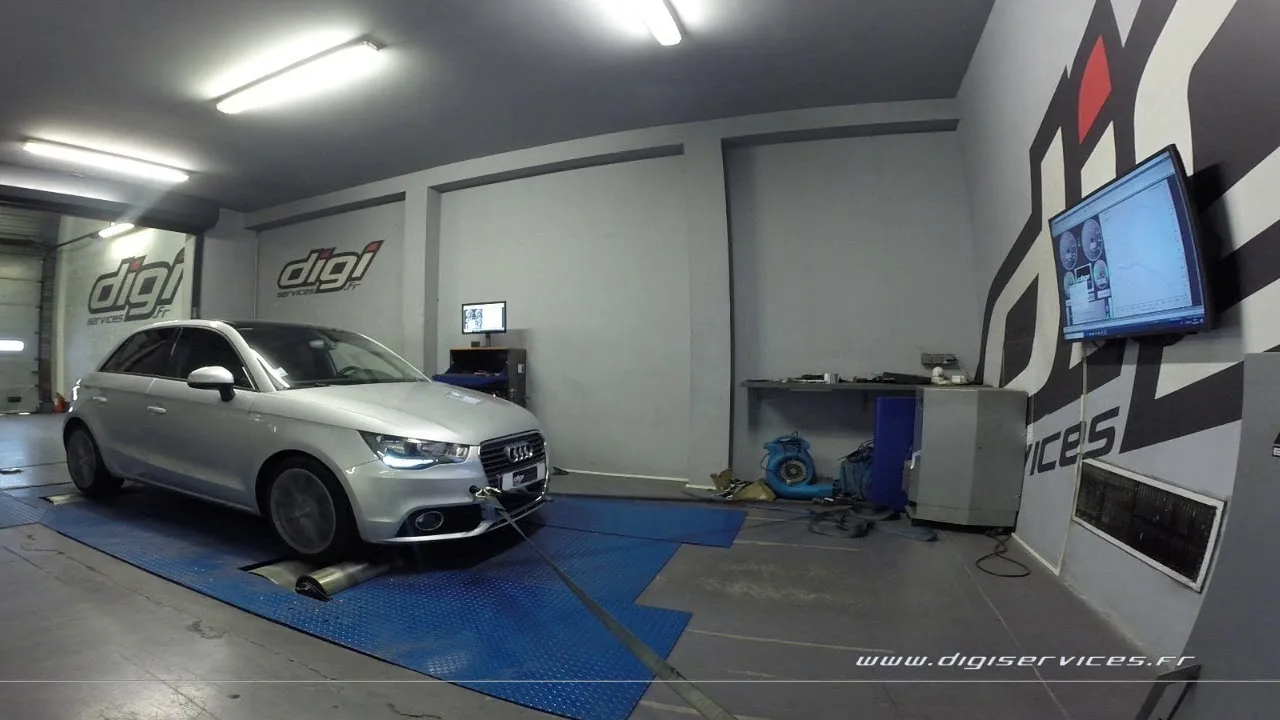 Audi A1 1.4 TFSI 122cv DSG Reprogrammation Moteur @ 146cv Digiservices Paris 77 Dyno