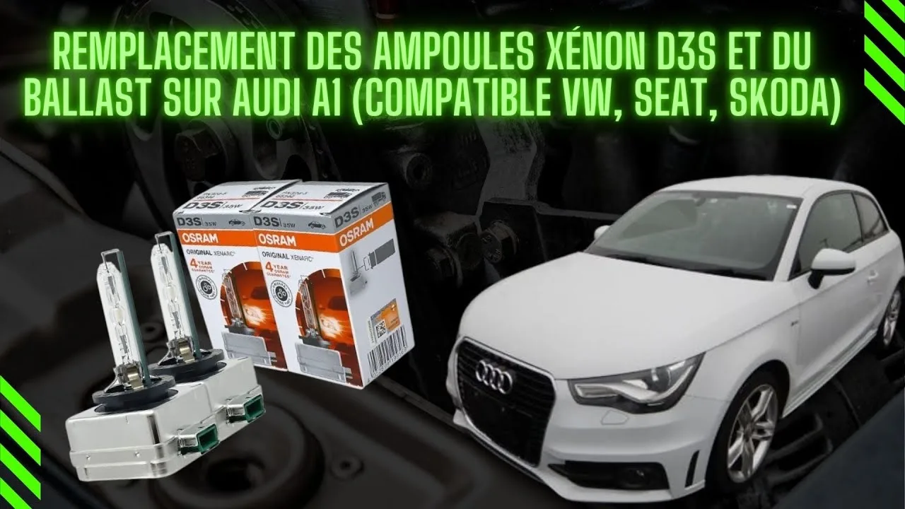 Remplacement des ampoules Xénon D3S et du ballast sur Audi A1 (compatible VW, Seat, Skoda)