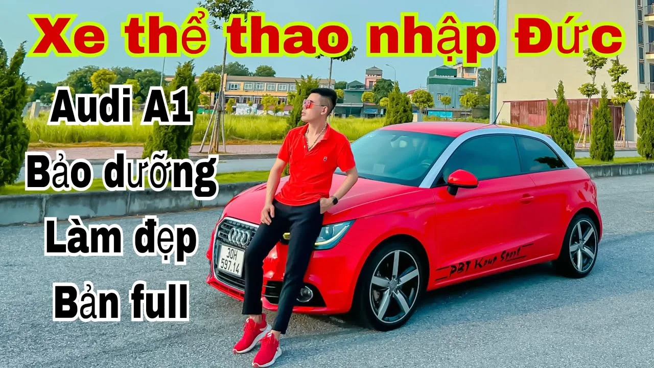 La voiture de sport allemande Audi A1 de la version complète du sport a été maintenue avec Beauty Spa.