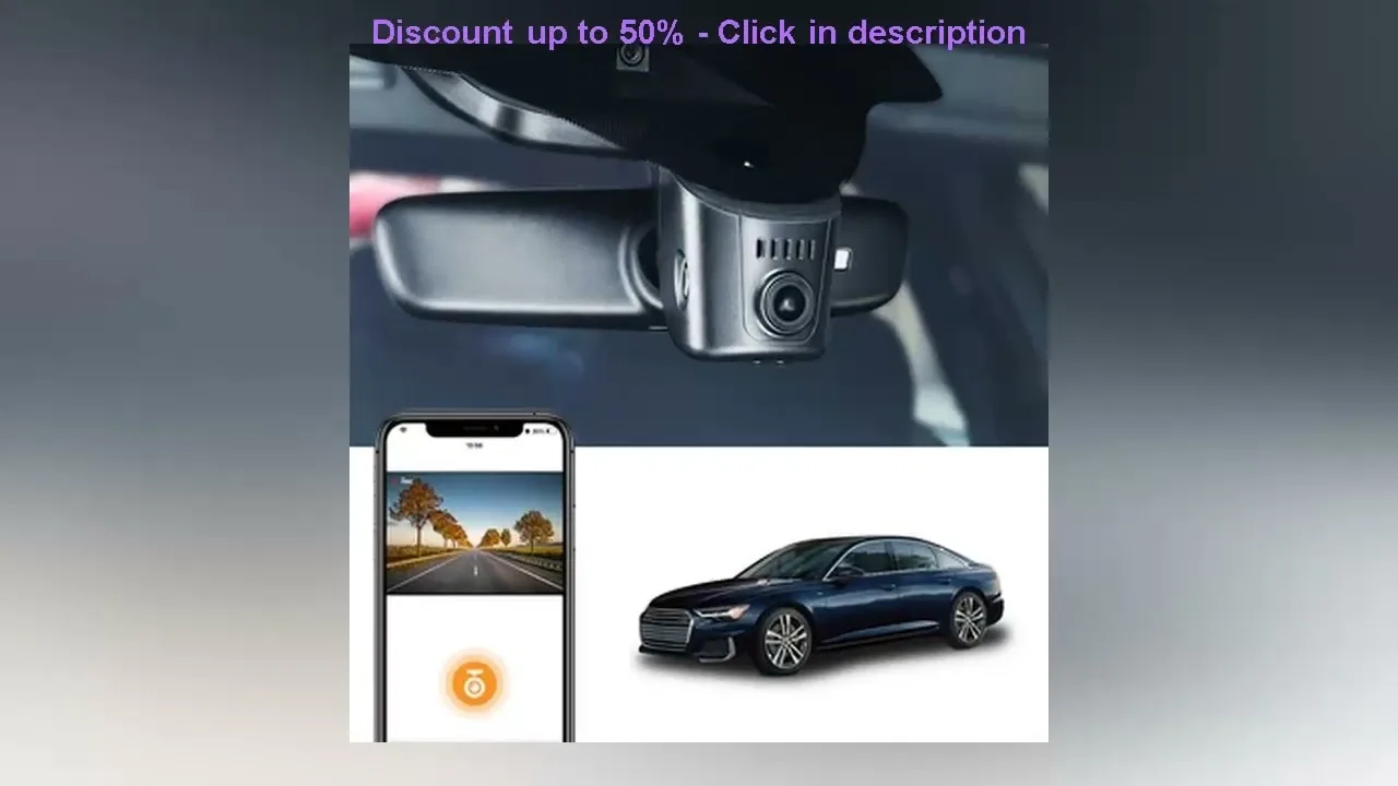 DVR pour Audi A1 A3 A4 A6 A7 A8 Q2 Q5 Q7 Q8 RS S S8 SQ5 SQ8 TT, FITCAMX WiFi Dash Car Cam