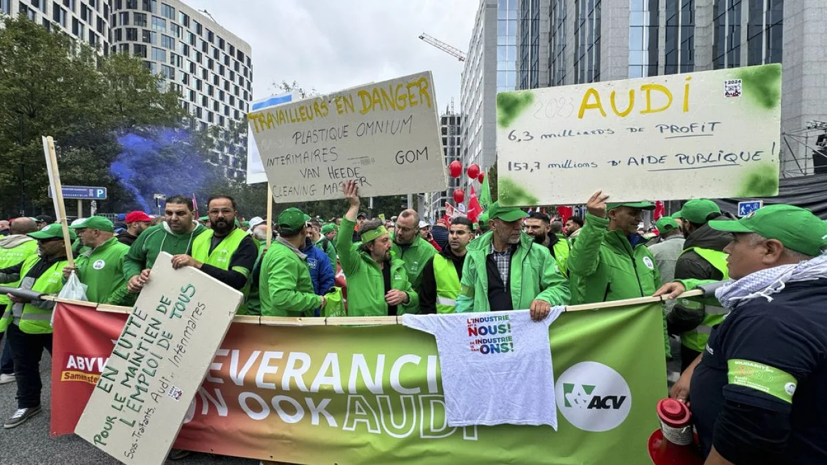 Vidéo. La police intervient dans les négociations sur la fermeture d’Audi Bruxelles