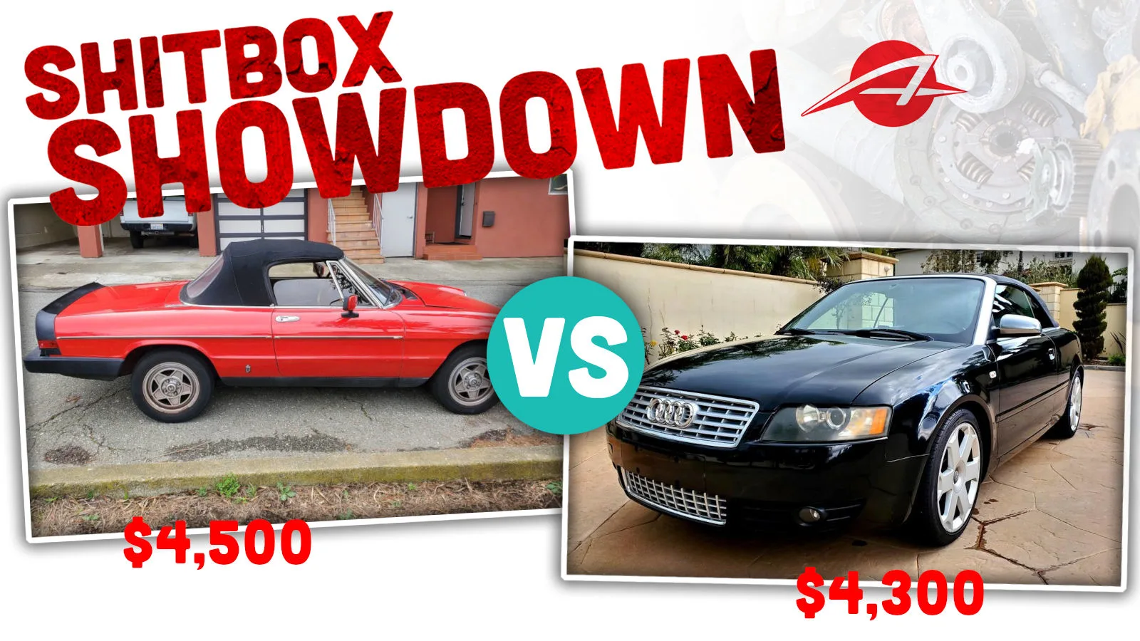 A IS pour: 1983 Alfa Romeo Spider vs 2004 Audi S4 Cabriolet