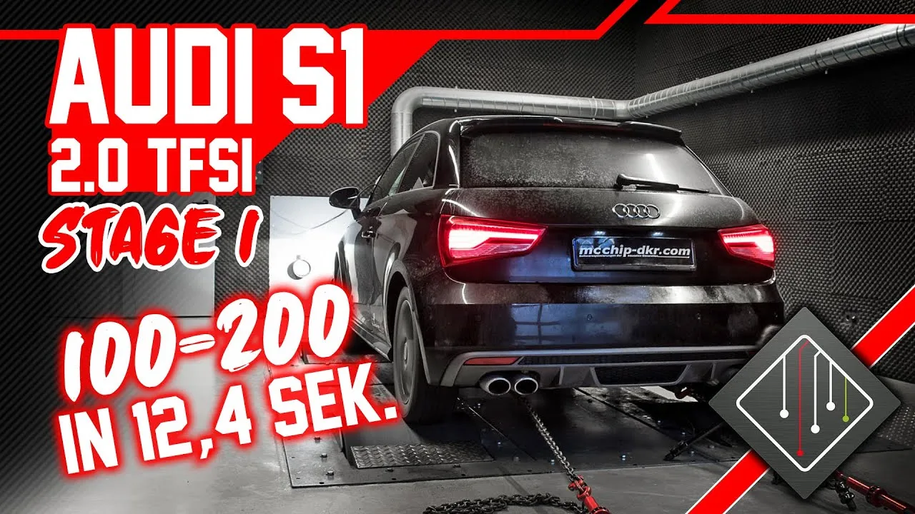 Audi S1 ​​​​| Chiptuning étape 1 – Dyno – 100-200 | mcchip €