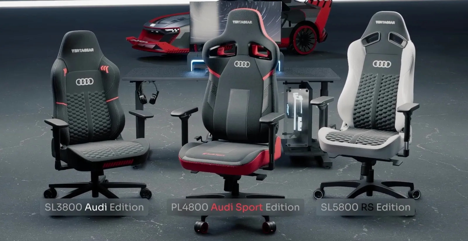 Vertagear s’est associé à Audi pour fabriquer des chaises de jeu inspirées des voitures de luxe
