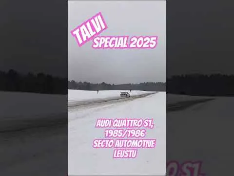 Jyväskylän Talviralli 2025 (F-Cup) Leustu. Secto Automotiven Audi Quattro S1