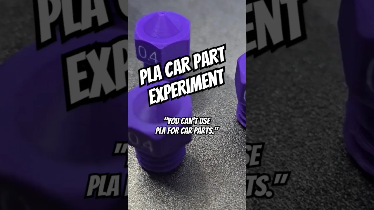 PLA comme pièces de voiture JOUR 1 : 786 miles plus tard. #3dprinting #3dprinted #bambu #3d #car #a1 #experiment