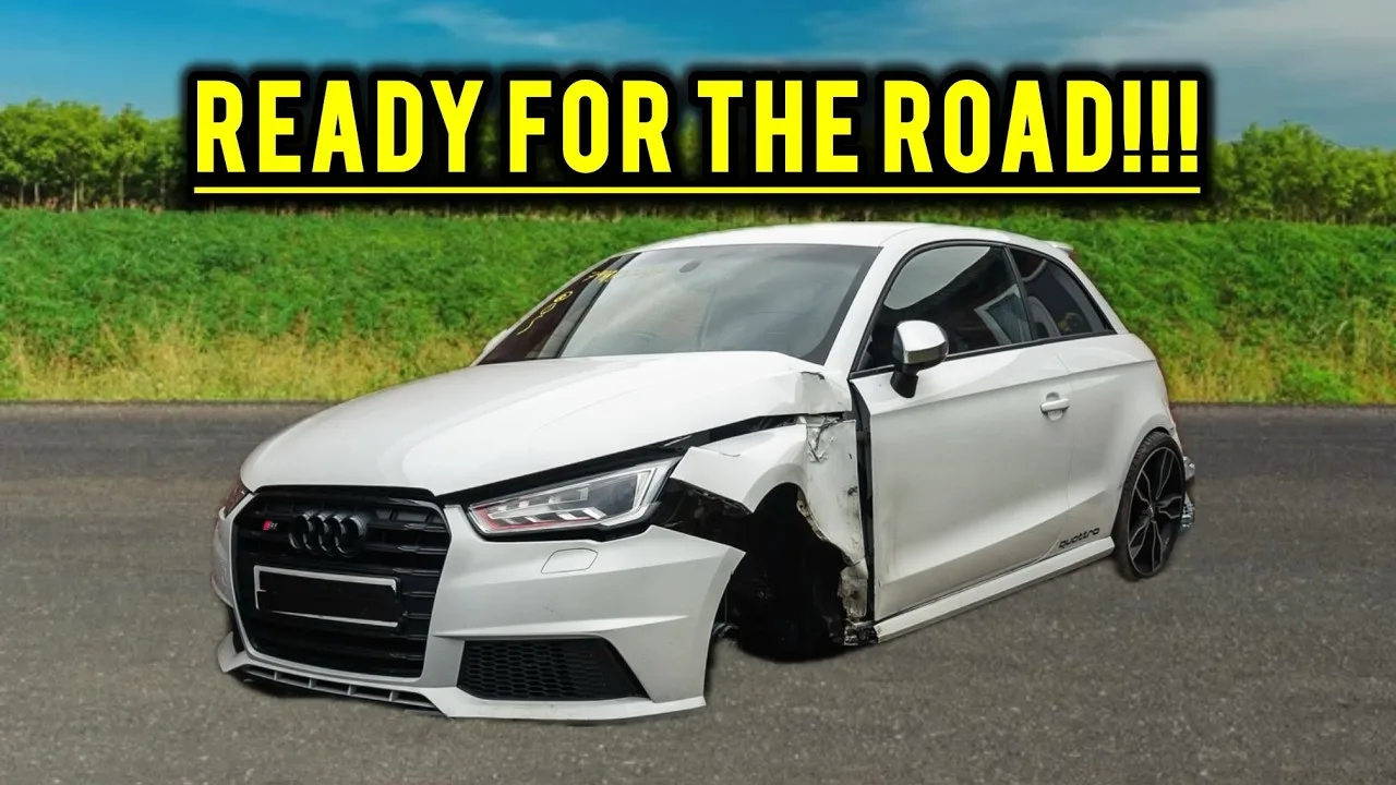 AUDI S1 QUATTRO ENDOMMAGÉE PAR UN CRASH EST-ELLE PRÊTE POUR LA ROUTE ?