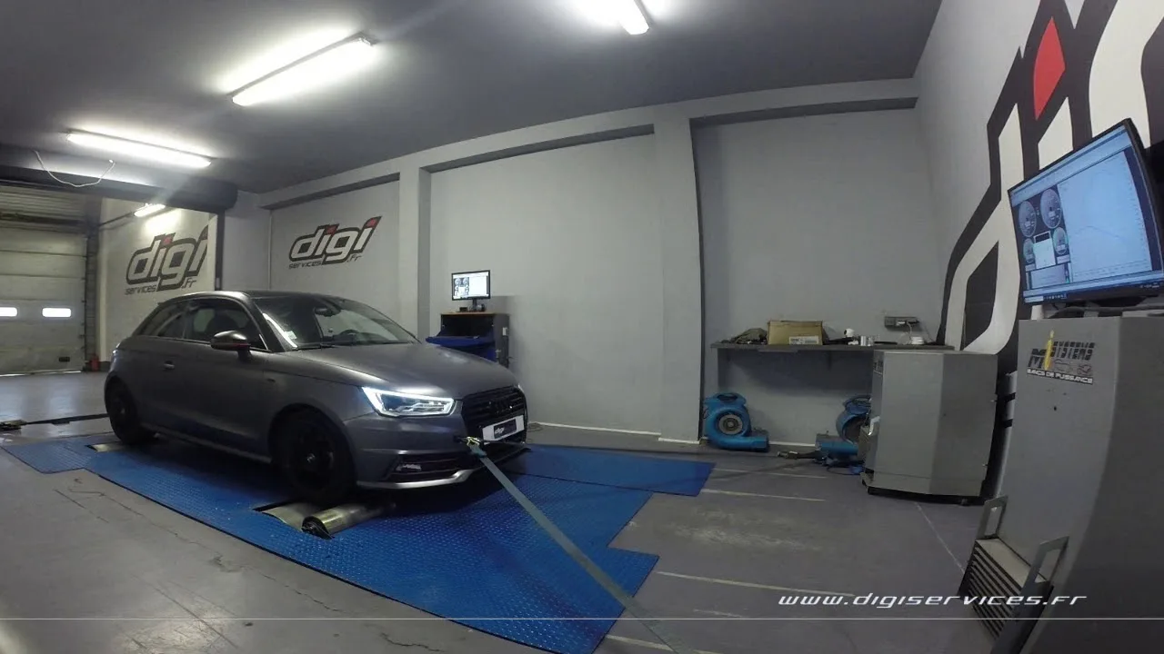 Audi A1 1.0 TFSI 95cv DSG Reprogrammation Moteur @ 122cv Digiservices Paris 77 Dyno