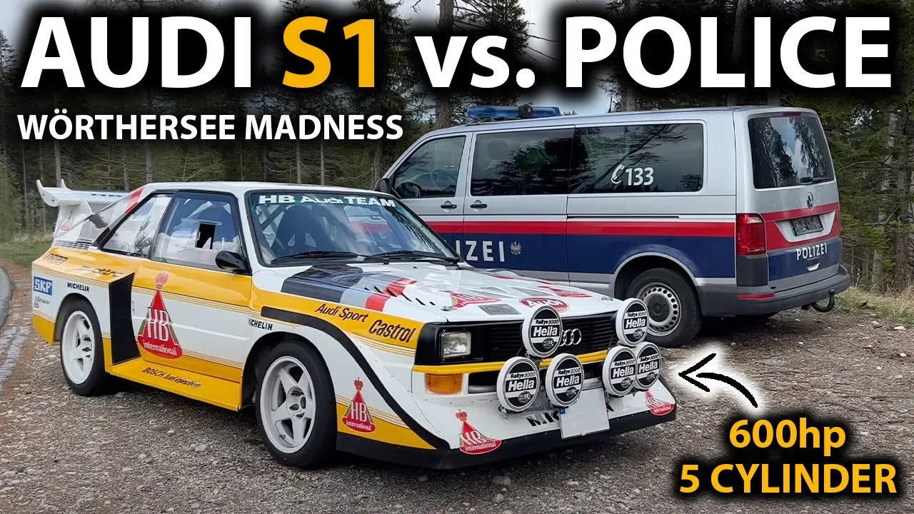 ENVOI COMPLET AUDI S1 E2 Quattro – Ambiance Groupe B – Woerthersee 2022 – burnouts – flammes – OG Schaefchen