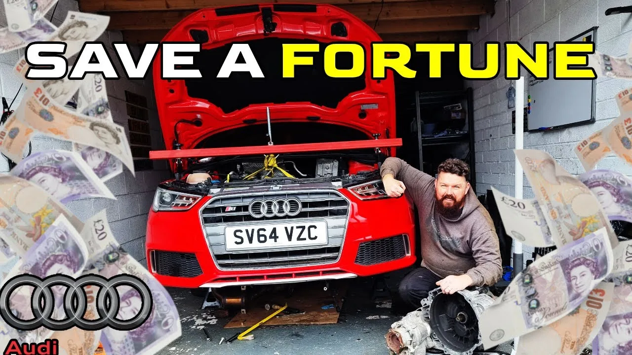 Sauvez des milliers ! Remplacement de l’embrayage de l’Audi S1 ​​sur les supports Axel ! À la maison!