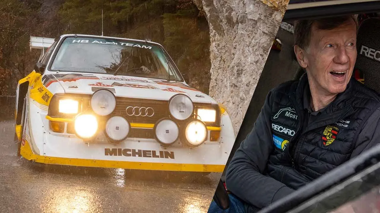 Walter Röhrl dans l’Audi Sport Quattro S1 E2 | AvD Histo Monte 2024