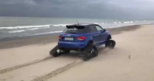 Audi S1 à chenilles