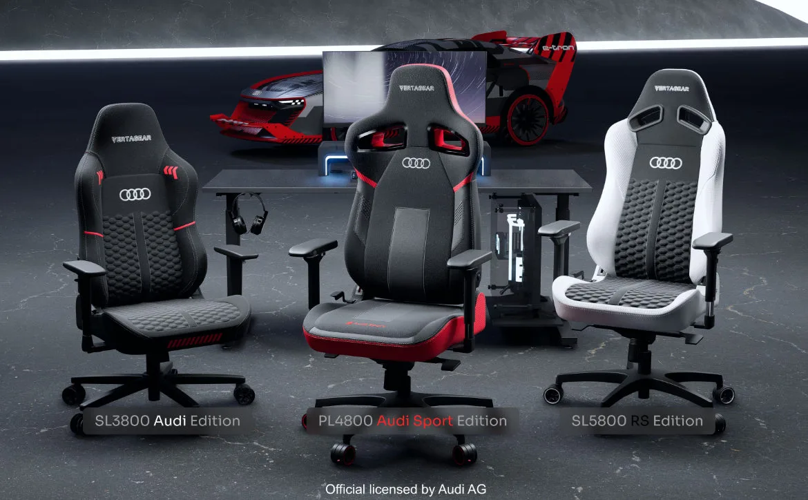Vertagear et Audi s’associent sur une nouvelle ligne de chaises de jeu