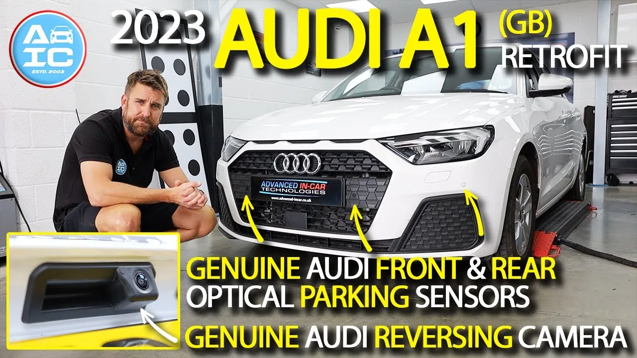 Modification de l’Audi A1 (GB) 2023 ! Caméra de recul Audi d’origine et capteurs de stationnement optiques avant et arrière
