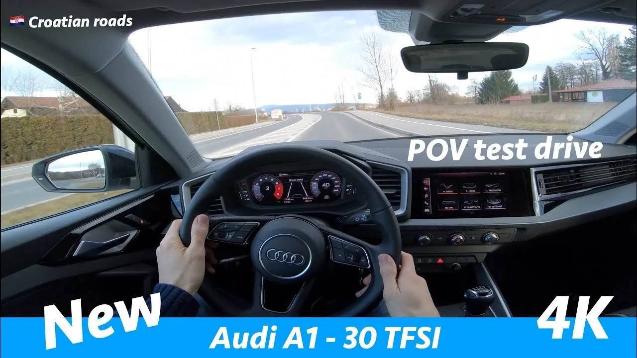 Audi A1 30 TFSI Advanced 2019 – Essai routier POV en 4K | Je ne parle pas, je conduis juste