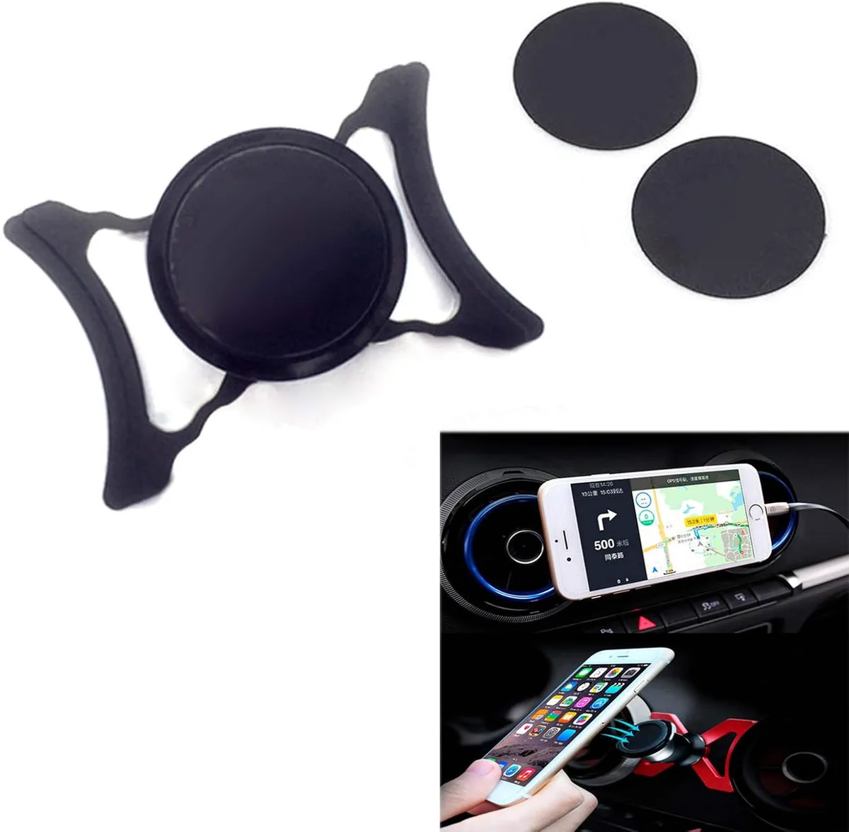 LICHIFIT Support de téléphone pour grille d’aération de voiture Audi A3/S3 – Rotatif à 360 degrés – Support de téléphone portable magnétique