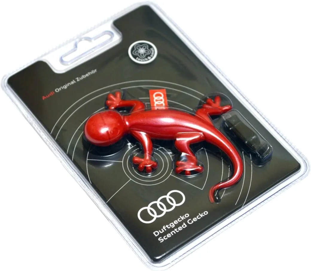 Audi 000087009B Diffuseur de parfum en forme de gecko, parfum floral rouge