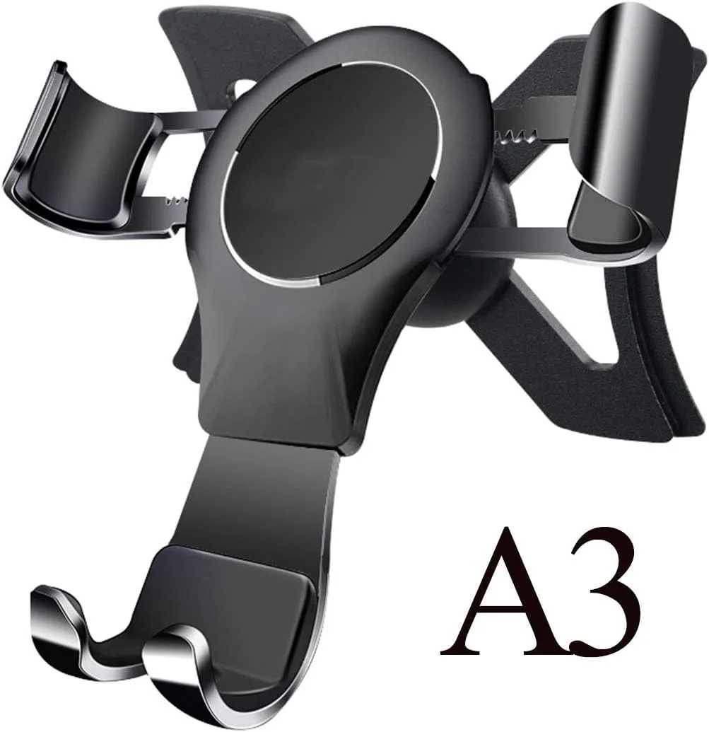NewTH Support de téléphone pour Audi A3 8V, Rotation à 360° Verrouillage Automatique Stable sans Secousse Support de téléphone Portable en Alliage d’aluminium pour Audi A3/S3 2014-2019