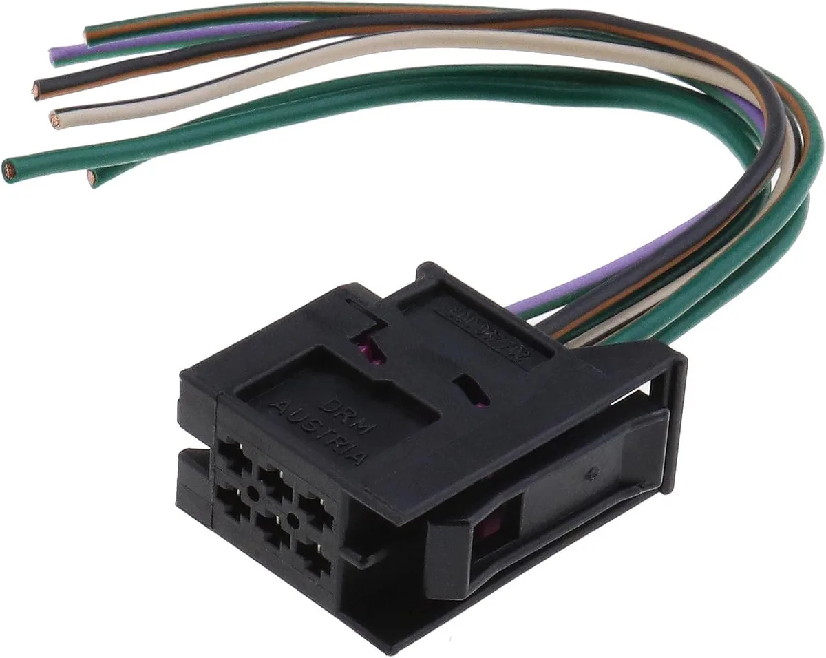 ECSiNG Connecteur de faisceau de câbles de feu arrière de voiture 6 broches Prise de câblage de faisceau de feu arrière 11 cm 6Q0937702 Compatible avec Audi A1 2010-2018 Q3 2011-2018 Q5