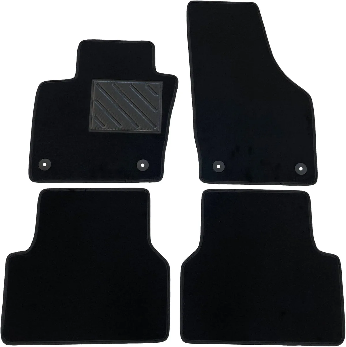 Tapis de sol sur mesure pour Audi Q3 I 2011-2018, antidérapant, talonnette en caoutchouc renforcé, boutons de fixation