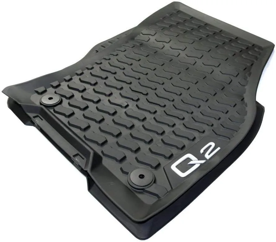Tapis de sol en caoutchouc d’origine Audi Q2, 2 pièces, avant toutes saisons, caoutchouc noir, 81b061501 041