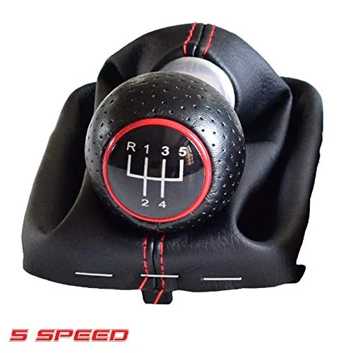 TAYDMEO  pour 5 Voitures à 6 Vitesses Styling Complet en Cuir Pommeau de Levier de Vitesse Couvre-Bottes de Soufflet, pour Audi A3 S3 2001 2002 2003