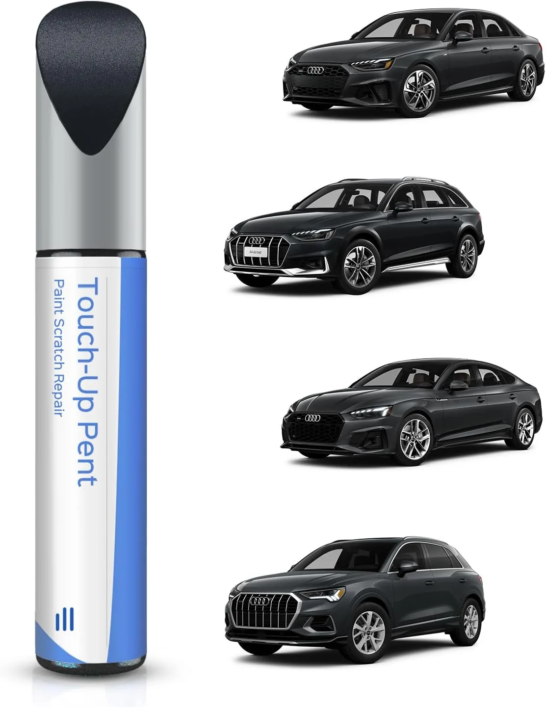PARTS4EV LX7L/H1 Peinture de retouche métallisée gris Manhattan – Correspondance exacte pour Audi A4/A4 Allroad/A5/Q3/Q5/e-tron/A5 Sportback – Réparation de rayures et d’éclats de peinture