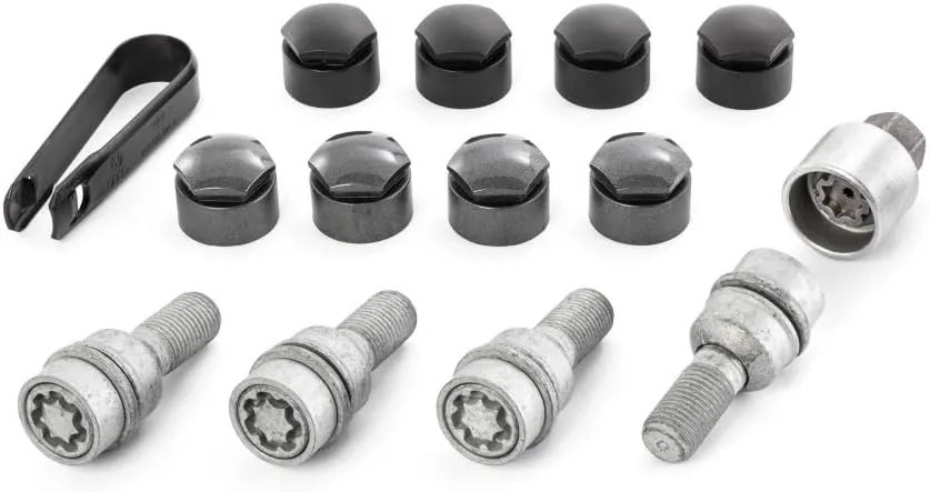 Audi 83A071455 Boulons de sécurité de roue Serrure de jante M14 x 1,5 x 45