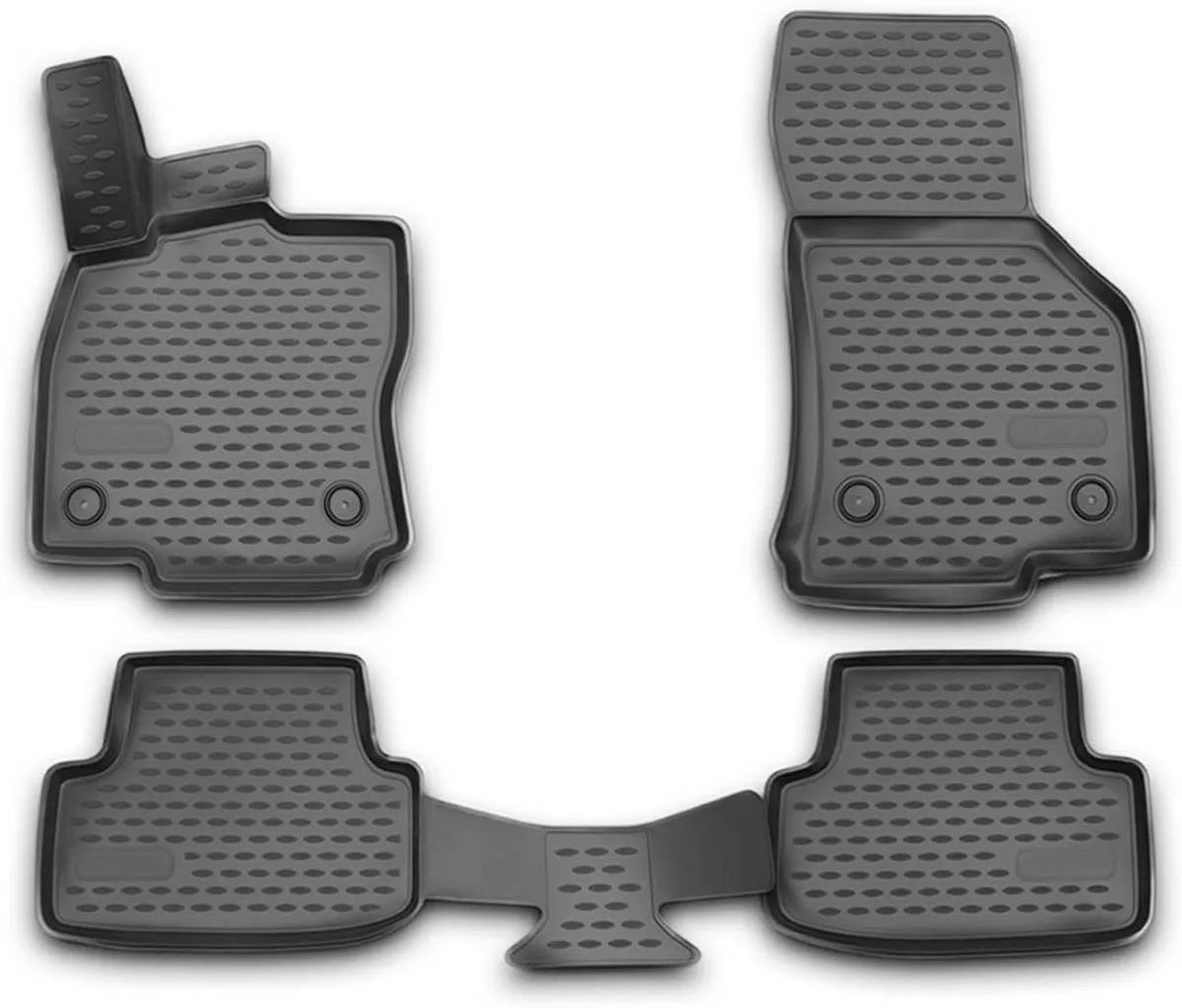 Tapis de sol compatibles avec Audi A3 2012-2024 Sportback TPE caoutchouc noir