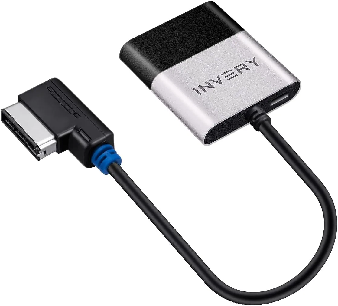 INVERY Airdual Adaptateur Bluetooth 5.0 aptX-HD Compatible avec Audi MMI 3G AMI Music Interface, Audi Symphony, Audi Concert, VW MDI, Mercedes Media Interface