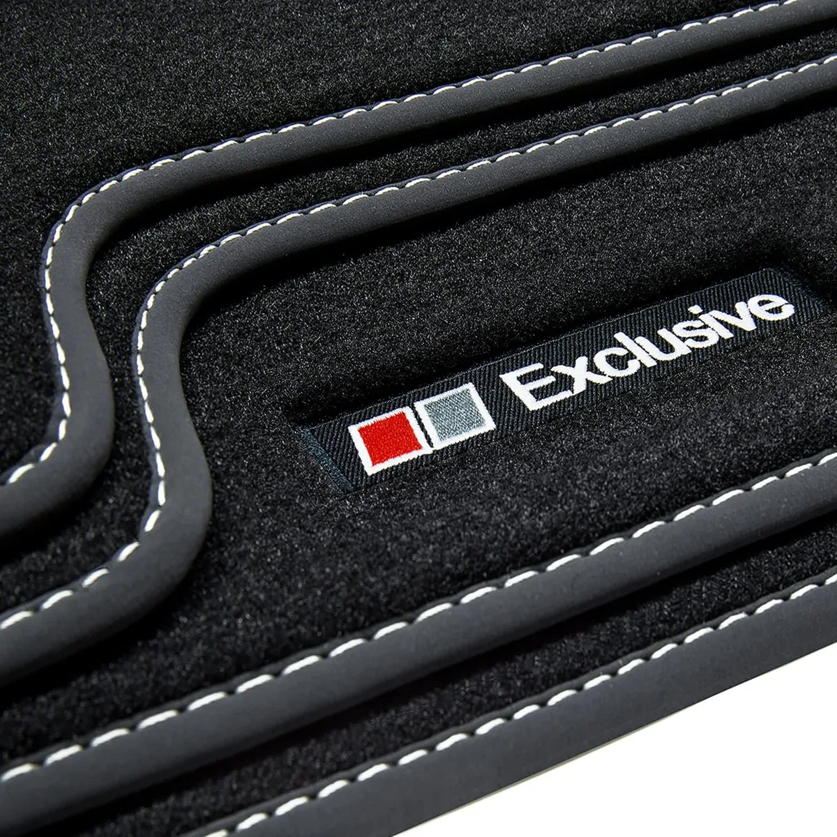 tuning-art Tapis de sol pour voiture Exclusive Line sur mesure pour Audi TT 8N 1998-2006, coutures : argent
