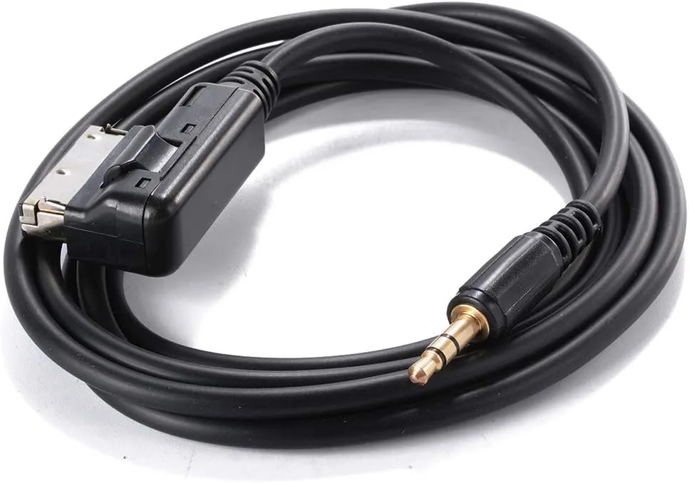 Câble adaptateur audio AMI MMI vers AUX MP3 3,5 mm pour VW Audi A3 A4 A5 A6 A8 Q3 Q5 Q7 (100 cm)