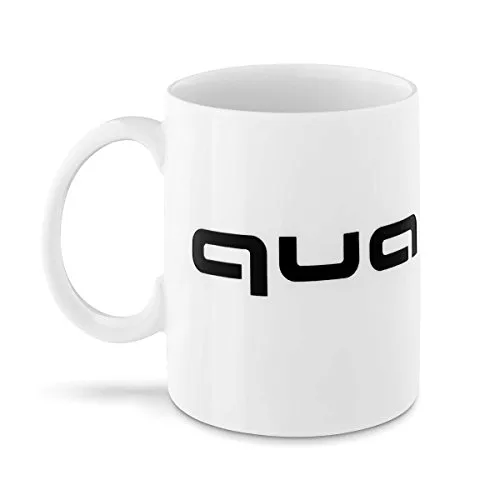 Audi 3291800700 Quattro Tasse à café en Porcelaine Blanc/Noir