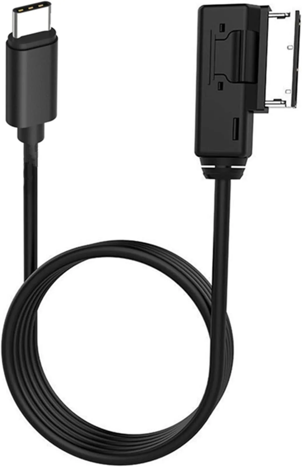 AMI Câble d’alimentation USB C, adaptateur d’alimentation de voiture MDI, compatible avec Pixel 2 XL HTC U11/U12 + Moto Z2 Samsung S9/Note 8 pour Audi VW (alimentation)