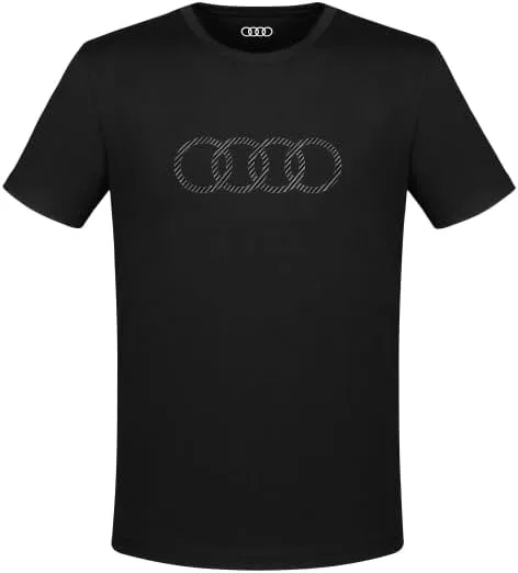 Audi collection T-shirt Audi avec anneaux pour homme, noir