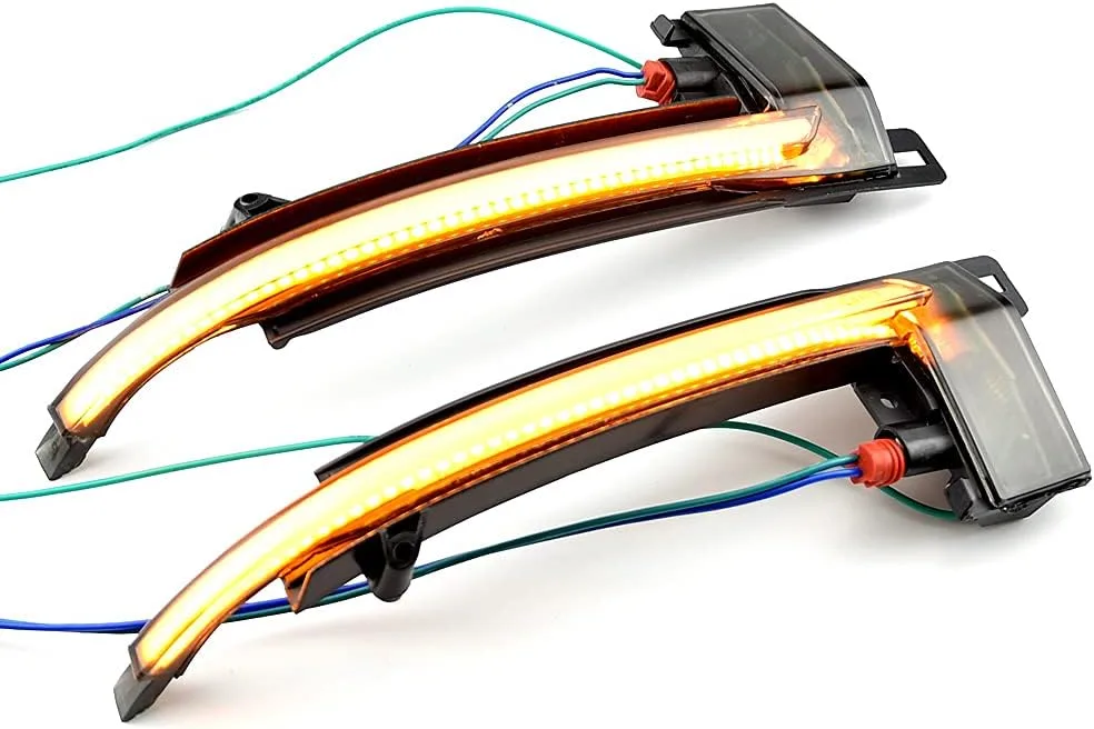 QKLsudua 2 pièces clignotants de rétroviseur latéral à LED séquentielles dynamiques compatibles avec au-di A3 8P A4 A5 B8 Q3 A6 C6 4F S6