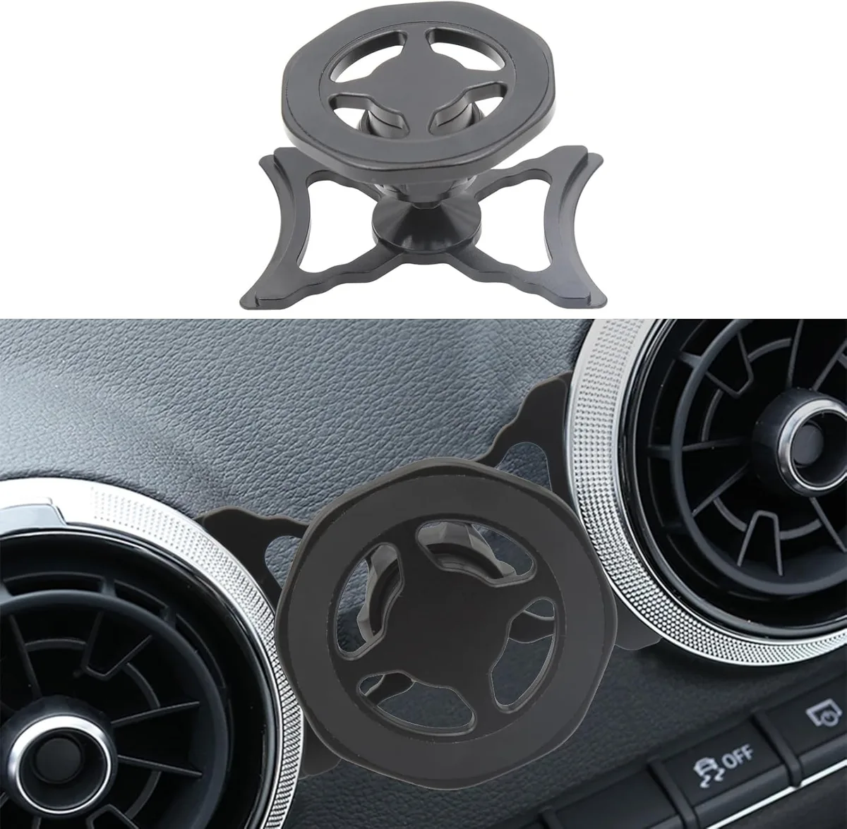 Cookiss Support de téléphone magnétique pour voiture compatible avec Audi A3 8V et Audi S3 8V, adapté aux smartphones MagSafe et GPS avec support de téléphone de voiture, vision réglable à 360 degrés (noir)