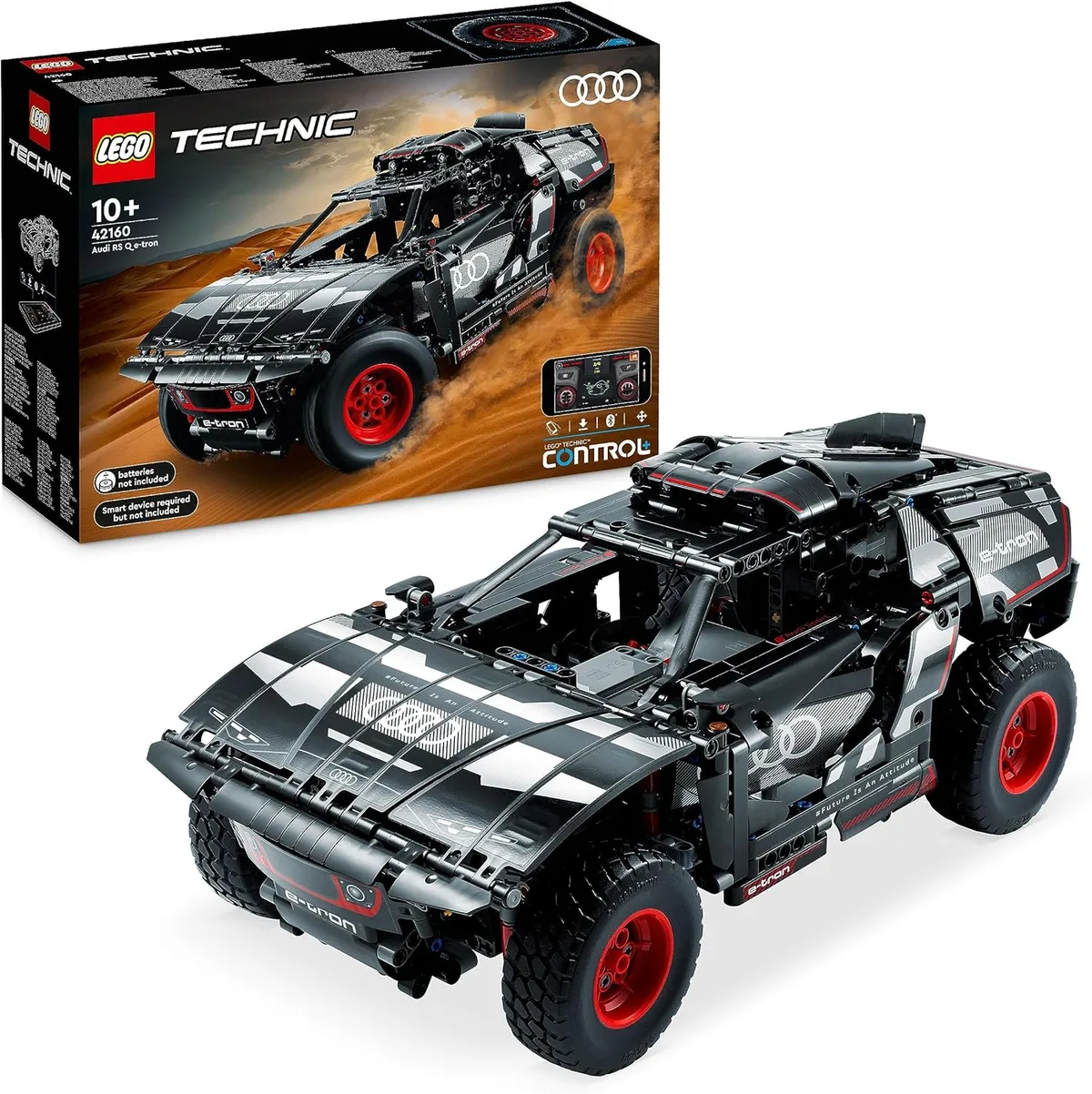 LEGO Technic Audi RS Q e-tron – Voiture de rallye télécommandée – Modèle à construire tout-terrain Dakar – Contrôlée par application RC avec Control+ Idée cadeau pour garçons et filles de 10 ans et plus 42160