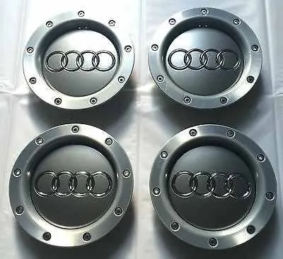 OE Group Lot de quatre roues en alliage Hub Centre de housses Badge 146 mm 8d0601165 K compatible avec Audi A2 A3 A4 A6 A8 S3 S4 RS4 RS6 TT QUATTRO S Line S8 et autres modèles