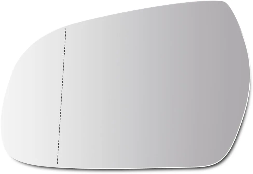 SENZEAL Rétroviseur en verre chauffant côté conducteur gauche avec plaque de support pour Audi A3 8P A4 8K B8 A5 8T 8K0857535F Remplacement de rétroviseur (gauche)