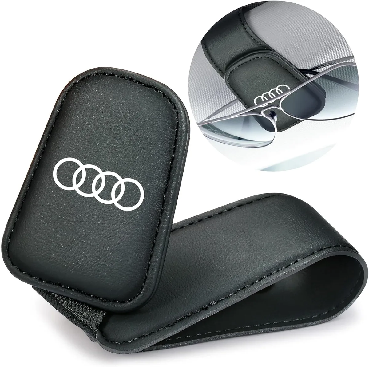 HNNGDL Lunettes de Soleil Pare-Soleil de Voiture, Clip de Lunettes de Soleil pour Pare-Soleil de Voiture, Cadre Noir Clip Sun