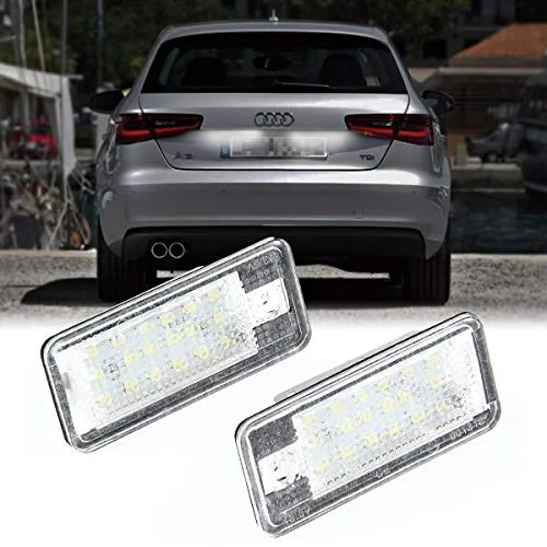 Ceepko 2 X LED Feu éclaireur De Plaque pour Audi A3 8P A4 B6 B7 A6 A8 Q7 Feu éclaireur De Plaque