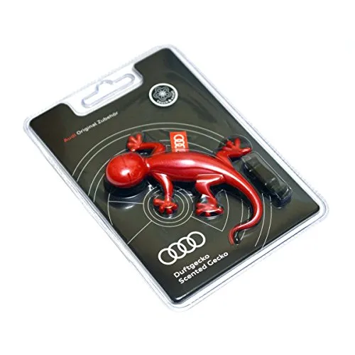 Audi 000087009B Diffuseur de parfum en forme de gecko Parfum floral Rouge