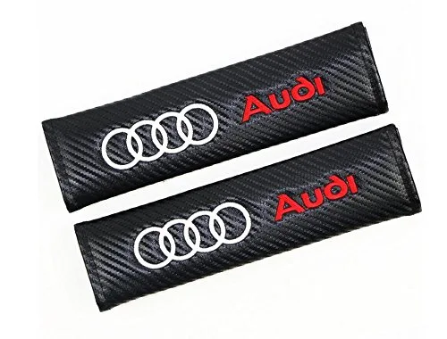 Protrex UK® Fourreau de ceinture de sécurité en fibre de carbone effet Racing pour Audi Quattro RS4 A3 A4 S-Line Q7