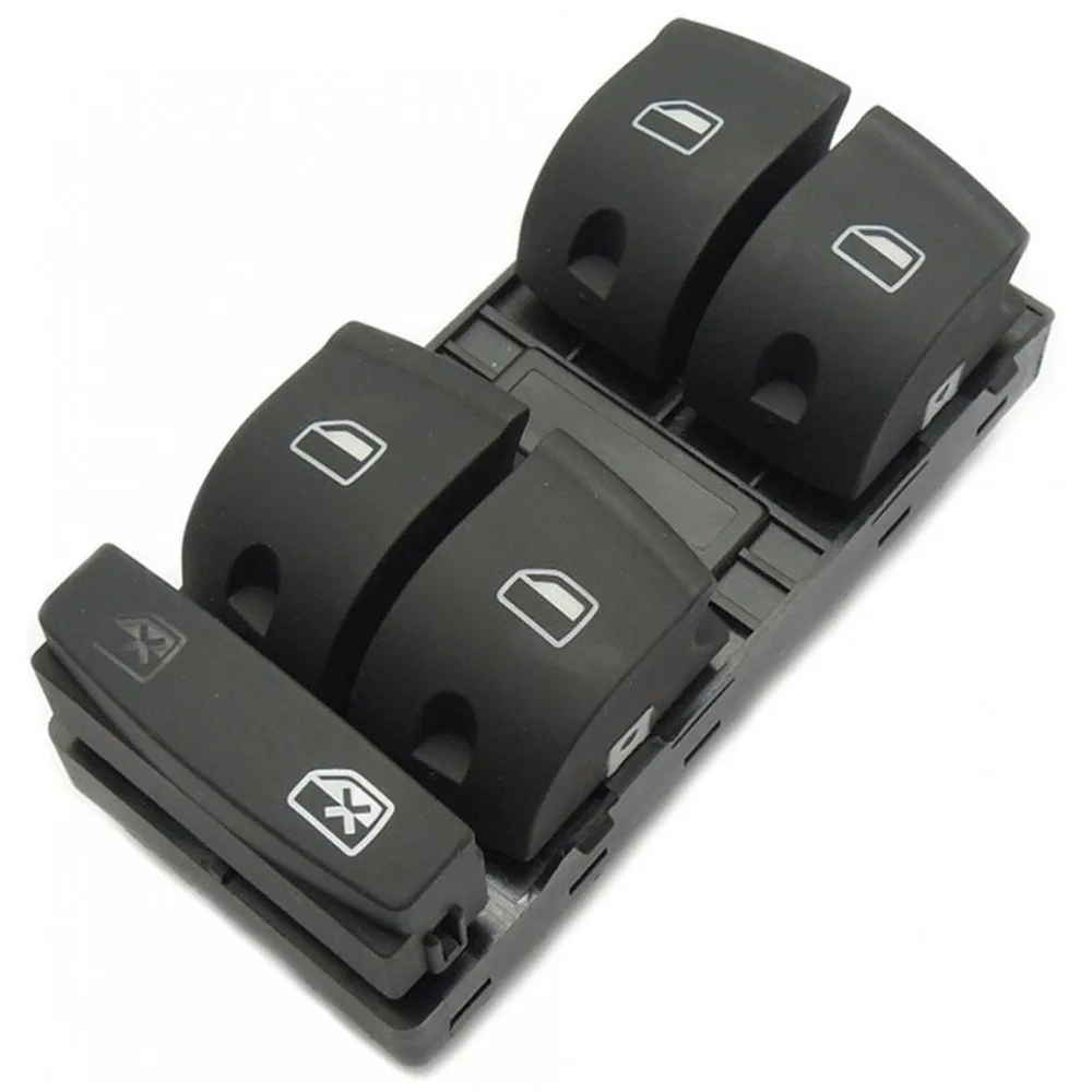 Twowinds – Interrupteur de lève-vitre compatible avec Audi A3 S3 A6 S6 RS6 Q7 – Porte avant gauche (côté conducteur) – 4F0959851F – Commande de fenêtre – Bouton de lève-vitre